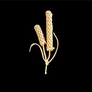 Giovanni Vintage wheat brooch vintage signed gold tone